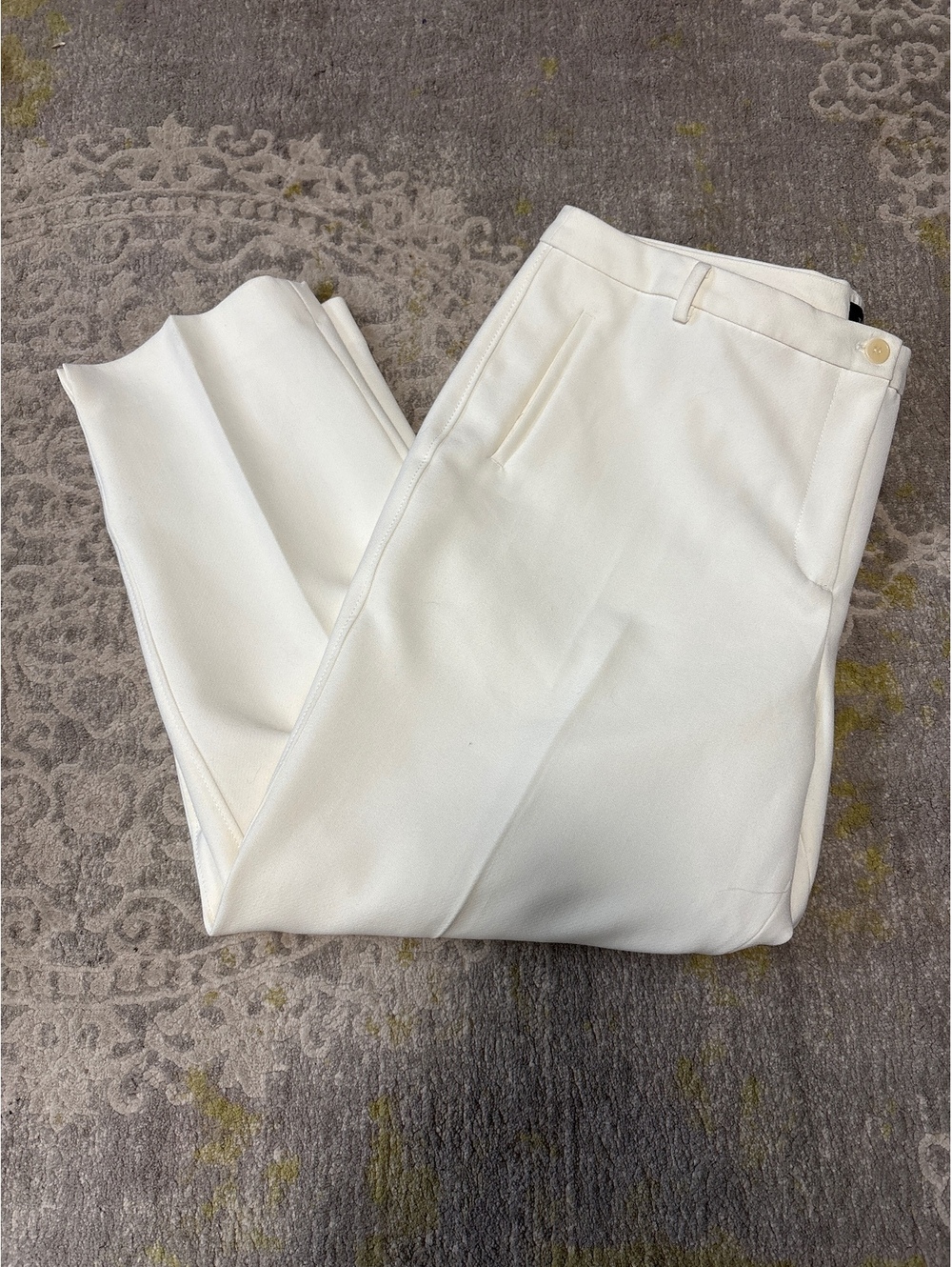 Talbots Hampshire curvy pants trousers cream lined 18 nwot